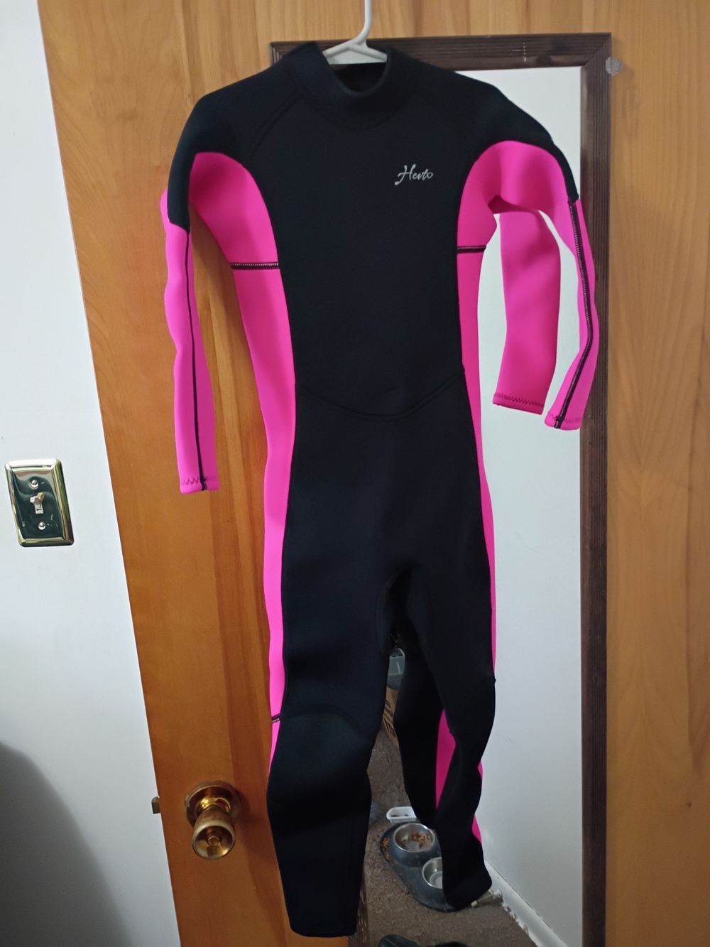 Hevto Kids' Black & Pink Full Wetsuit - Kids Swim